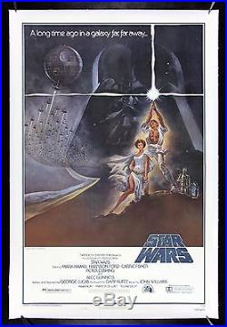 STAR WARS CineMasterpieces VINTAGE ORIGINAL LINEN BACKED MOVIE POSTER 1977