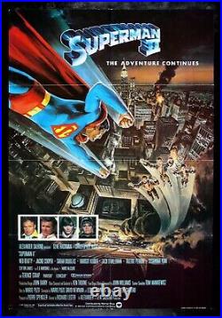 SUPERMAN 2 CineMasterpieces BRITISH UK ORIGINAL VINTAGE MOVIE POSTER 1980
