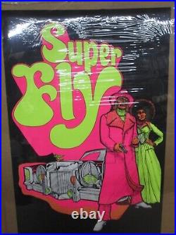 SUPER FLY Vintage black light Poster 1972 movie 19271