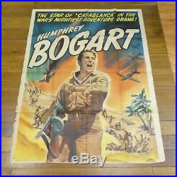 Sahara Humphrey Bogart Original 1943 Vintage Poster Sheet 41 x 54