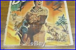 Sahara Humphrey Bogart Original 1943 Vintage Poster Sheet 41 x 54