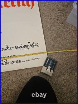 Scarce Vintage Theater Poster Datterich Eva Franke Weibgarber 1960s. Original