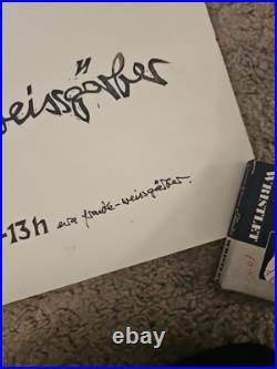 Scarce Vintage Theater Poster Datterich Eva Franke Weibgarber 1960s. Original