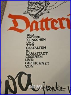 Scarce Vintage Theater Poster Datterich Eva Franke Weibgarber 1960s. Original