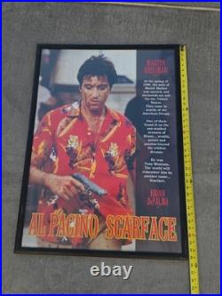 Scarface Al Pacino Brian De Palma Vintage Movie Poster Framed Wall Art