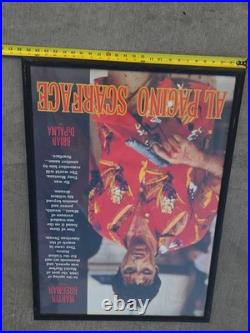 Scarface Al Pacino Brian De Palma Vintage Movie Poster Framed Wall Art