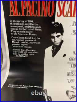 Scarface Al Pacino Movie Poster 70x24¾ Vintage Large Theatrical Reprint Brian