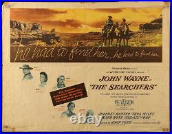 Searchers Original Vintage Half Sheet Movie Poster John Wayne