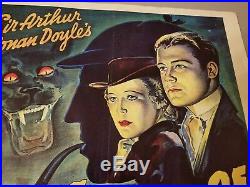 Sherlock Holmes Doyles Film Movie Poster The Hounds of Baskervilles Vintage RARE