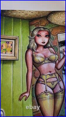 Signed Limited Edition Keith WEESNER Gilcee Print ART ROOM Pin-Up Mid Century