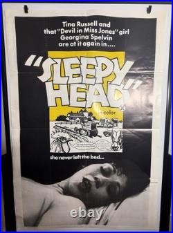 Sleepy Head Original 1 Sheet Movie Poster 1973 Vintage Exploitation Film