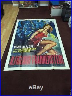 Son of Frankenstein Vintage 1963 Large 55 X 77 Original Horror Movie Poster