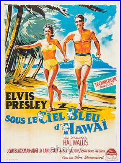 Sous Le Ciel Bleu d'Hawaii Blue Hawaii with Elvis Presley Vintage Movie Poster