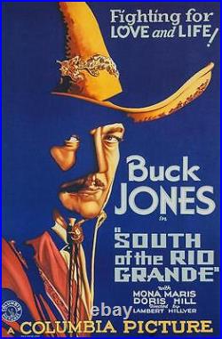 South of the Rio Grande Buck Jones Vintage Movie Poster Lithograph S2 Art