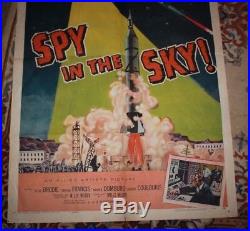 Spy In The Sky 1958 Secret Agents Of The Satellite Era Vintage Movie Poster