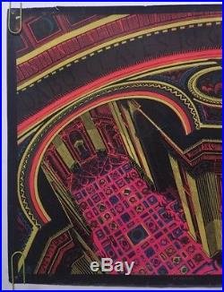 St. Peter's Basilica Vintage Blacklight Poster Retro Psychedelic 1960's Pin-up