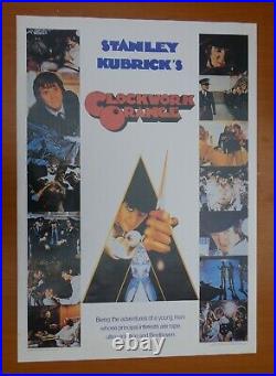 Stanley Kubrick's A Clockwork Orange vintage movie poster from 1980