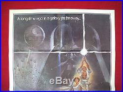 Star Wars 1977 Original Movie Poster Style A Vintage Darth Vader Authentic Nm