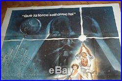 Star Wars French 1p'77 George Lucas Original Vintage Theatrical Folded Grande