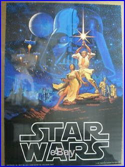 Star Wars Luke Skywalker Princess Leia Movie Vintage Poster Garage 1977 Cng330