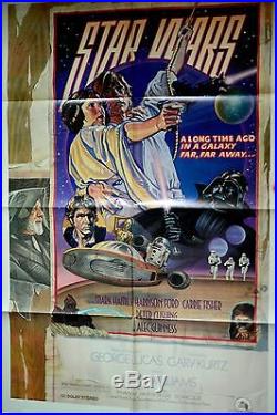 Star Wars One Sheet Style D 770021 Released Rare Vintage Original Movie Poster