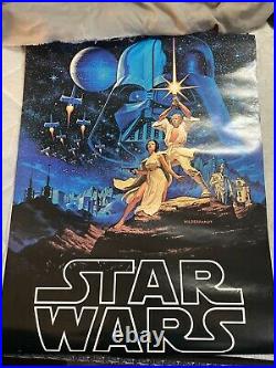 Star Wars Poster Vintage Hildebrandt 1977 Movie Poster 28 X 20 Original