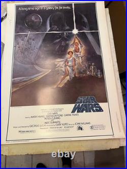Star Wars RARE 30x40 1977 Orig. Vintage movie poster heavy stock rolled 425