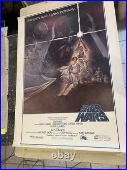 Star Wars RARE 30x40 1977 Orig. Vintage movie poster heavy stock rolled 425