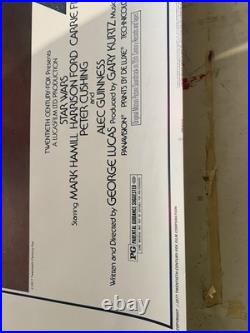 Star Wars RARE 30x40 1977 Orig. Vintage movie poster heavy stock rolled 425