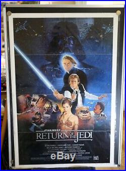 Star Wars Return Of The Jedi Original Original Vintage Movie Poster 27x41 1983