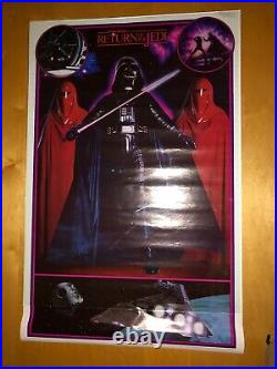 Star Wars Vintage Return of the Jedi Poster NEVER DISPLAYED 22 x 34 1983