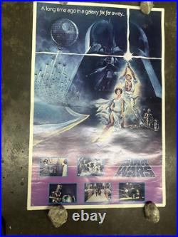 Star wars George Lucas Poster Vintage 1980's A long time ago movie C2847