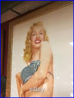 Super Rare Vintage 1947-53 Marilyn Monroe Life Size Poster Original Blonde