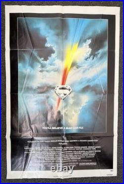 Superman Original US Movie Poster 1978 Vintage Exploitation Film