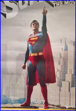Superman the Movie 1978 Commercial Vintage Poster 23 x 36 Christopher Reeve Ex