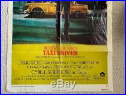TAXI DRIVER VINTAGE 27x41 COLOR MOVIE POSTER FROM 1976 RARE ROBERT DENIRO