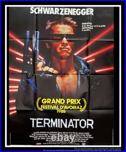 TERMINATOR James Cameron French Grande Vintage Movie Poster Original 1982