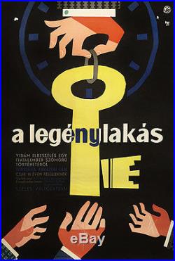 THE APARTMENT BILLY WILDER Original Hungarian Vintage Movie Poster 1961