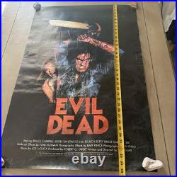 THE EVIL DEAD Movie Poster Chainsaw Vintage 2000s Reprint Groovy