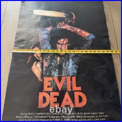 THE EVIL DEAD Movie Poster Chainsaw Vintage 2000s Reprint Groovy