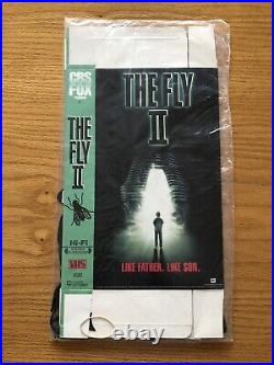 THE FLY II 2 Vintage 1989 Video Store Hanging VHS Promo Display RARE