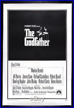 THE GODFATHER CineMasterpieces ORIGINAL VINTAGE 1SH MOVIE POSTER 1972 GANGSTER