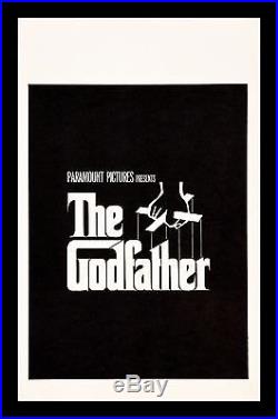 THE GODFATHER CineMasterpieces WINDOW CARD ORIGINAL VINTAGE MOVIE POSTER 1972
