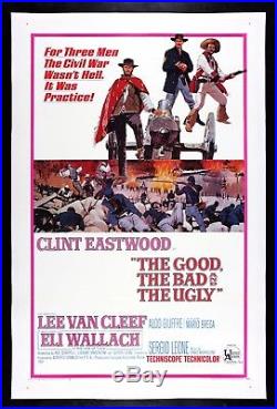 THE GOOD THE BAD AND THE UGLY Clint Eastwood VINTAGE MOVIE POSTER 1966 WESTERN