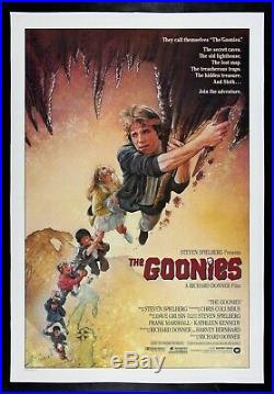 THE GOONIES CineMasterpieces VINTAGE ORIGINAL MOVIE POSTER LINEN BACKED 1985