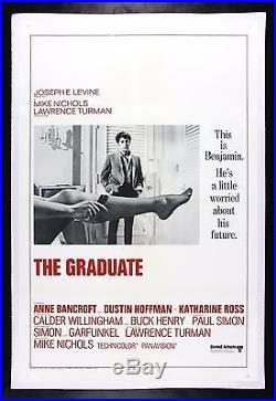 THE GRADUATE CineMasterpieces ORIGINAL VINTAGE MOVIE POSTER 1967 RARE STYLE