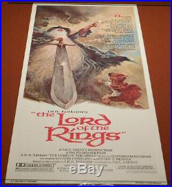 THE LORD OF THE RINGS Vintage RALPH BAKSHI'78 Animated Film INSERT MOVIE POSTER