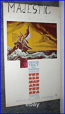 THE OLD MAN AND THE SEA orig 1958 movie poster ERNEST HEMINGWAY/SPENCER TRACY