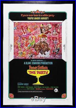 THE PARTY CineMasterpieces 1968 VINTAGE ORIGINAL MOVIE POSTER PETER SELLERS