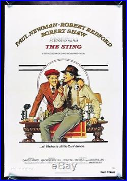 THE STING CineMasterpieces VINTAGE ORIGINAL MOVIE POSTER ROBERT REDFORD 1974